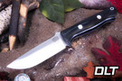 Bark River Bravo 1 Cru-Wear Black Canvas Micarta - Blue Liners