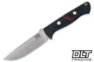Bark River Bravo 1 Cru-Wear Black Canvas Micarta - Bloody Basin Spacer - Mosaic Pins