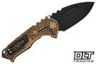Medford Praetorian T Drop Point - PVD S90V - BB Bronze Dimples Sculpting - Bronze Hardware - PVD Clip #1