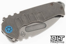 Medford Praetorian Genesis T Tanto - Tumbled S90V - Tumbled Titanium - Blue Hardware & Clip