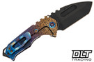 Medford Praetorian Genesis T Tanto - PVD S90V - Fade Hammered Sculpting - Flamed Hardware - Galaxy Clip #1