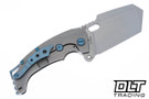 PMP Titano M390 - Bead Blasted Titanium - Blue Clip & Back Spacer