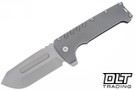 PMP Grizzly D2 - Bead Blasted Titanium - Blue Clip & Back Spacer