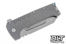 PMP Grizzly D2 - Bead Blasted Titanium - Blue Clip & Back Spacer