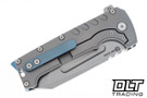 PMP Grizzly D2 - Bead Blasted Titanium - Blue Clip & Back Spacer