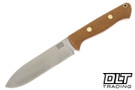 Bravo Alpha Cru-Wear Natural Canvas Micarta - Orange Liners - Brass Pins