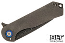 Melvin Lozada Custom Rhino 3.5 Chad Nichols Wave Pool Damacus Tanto - Glass Blasted Titanium - Black Timascus Accents & Clip