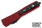 Microtech 119-1MRS Ultratech Hellhound - Merlot Red Handle - Black Blade - Signature Series