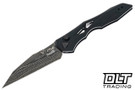 Kershaw Launch 13 Auto -  7650DAM Black Aluminum Handle - Damascus Blade