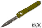 Microtech 122-11APOD Ultratech D/E - OD Green Handle - Apocalyptic Blade
