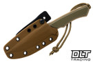 Spartan Blades Phrike - FDE Blade - Green Handle - Tan Kydex Sheath