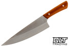 Edge Knife Works 8" Western Chef Chef Nitro-V - Natural Canvas Micarta #2