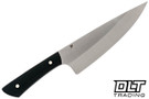 Edge Knife Works 8" Western Chef Chef Nitro-V - Black Canvas Micarta #2