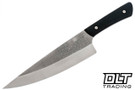Edge Knife Works 8" Western Chef MagnaCut - Black Canvas Micarta #2