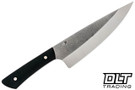 Edge Knife Works 8" Western Chef MagnaCut - Black Canvas Micarta #2
