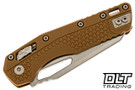 Microtech 210T-12IMDE MSI S/E - Desert Tan Injection Molded Handle - Stonewashed Blade