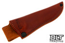 Cold Steel Republic 5" Field Knife leather sheath in brown. 