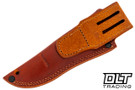 Cold Steel Republic 5" Field Knife leather sheath in brown. 