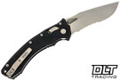 Microtech 137RL-11FL Amphibian Ram-Lok - Black Fluted Handle - Stonewashed Blade