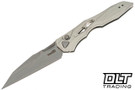 Kershaw Launch 13 Auto Button Lock - 7650RAW Raw Aluminum - Stonewash Blade