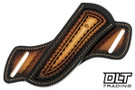 Quercur Crossdraw Back Sheath - Brown Tooled Leather