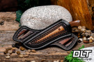 Quercur Crossdraw Back Sheath - Brown Tooled Leather