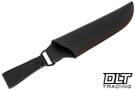 Quercur Dangler Sheath - Black Leather - Red Stitching
