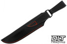 Quercur Dangler Sheath - Black Leather - Red Stitching