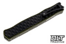 Heretic Cleric II D/E Fully Serrated MagnaCut DLC - OD Green Chassis - Black Stainless Steel Inlay - Black Hardware & Clip