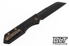 Heretic Jinn - DLC Wharncliffe MagnaCut - Carbon Fiber - Bronze Hardware & Clip