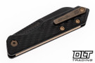 Heretic Jinn - DLC Wharncliffe MagnaCut - Carbon Fiber - Bronze Hardware & Clip