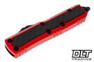 Microtech 126-3RDCFIS Daytona D/E - Red Handle - Carbon Fiber Inlay - Black Blade - Signature Series