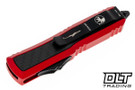 Microtech 126-3RDCFIS Daytona D/E - Red Handle - Carbon Fiber Inlay - Black Blade - Signature Series