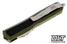 Microtech 206-11ODS Makora D/E - OD Green Handle - Stonewashed Blade - Signature Series