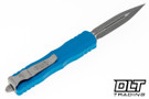 Microtech 225-10APBL Dirac D/E - Blue Handle - Apocalyptic Blade
