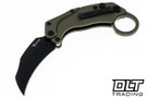 Reate EXO-K Karambit - OD Green Aluminum - Black PVD