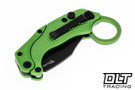 Reate EXO-K Karambit - Lime Green Aluminum - Black PVD