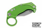 Reate EXO-K Karambit - Lime Green Aluminum - Stonewashed