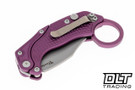 Reate EXO-K Karambit - Purple Aluminum - Stonewashed