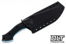 WTG Blackout Gen 2 - Black G-10 - Blue Liners - Two Tone Blade