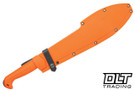 Condor Terrachete Machete in an orange sheath. 