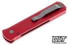 Pro-Tech Godfather - Red Handle - Bead Blasted Blade