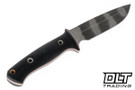 Vehement K2 Black Micarta - Red Liners - OG Tigerstripe Blade - Black Leather - White Stitching