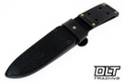 Vehement K2 Satin Natural Micarta - Black Liners - Mosaic Pins - OG Tigerstripe Blade - Black Leather - Tan Stitching
