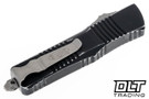 Microtech 142-10DBK Combat Troodon D/E - Distressed Black Handle - Apocalyptic Blade
