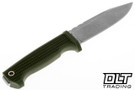 Demko FreeReign Clip Point - Stonewashed MagnaCut - OD Green Handle
