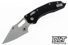Microtech 169RL-11FL Stitch S/E Ram-Lok - Fluted Black Handle - Stonewashed Blade