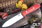 Bark River Kephart 4 3V Red Linen Micarta - White Liners