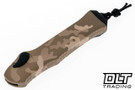 Heretic Hydra Recurve - Tan Camo Chassis - Two Tone MagnaCut Partially Serrated Blade