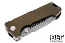 PMP Alpha Beast Gen 2 Crosshatch - Bronze Anodized Titanium - Stonewashed Blade